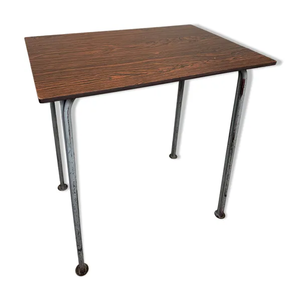Table d'école industrielles vintage – acier et composite