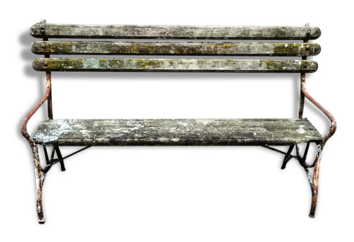 Banc de jardin en fer forgé