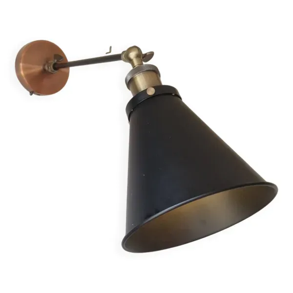 Applique murale design industriel - Aluminium et laiton