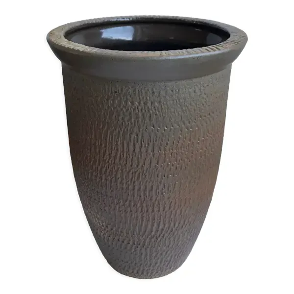 Vase en céramique signé années 70