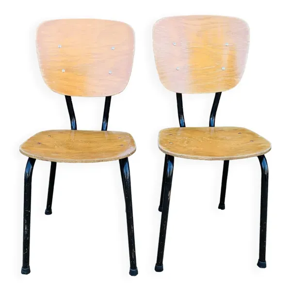 Paire de chaises d’école