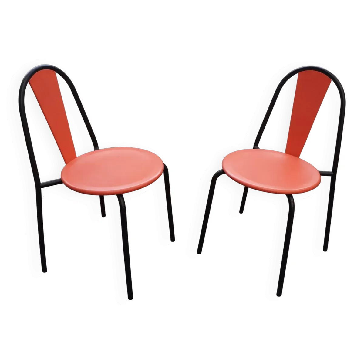 Paire de chaises en métal