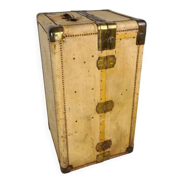 Malle-armoire des années 1930 de Hartmann – coffre en cuir de chèvre