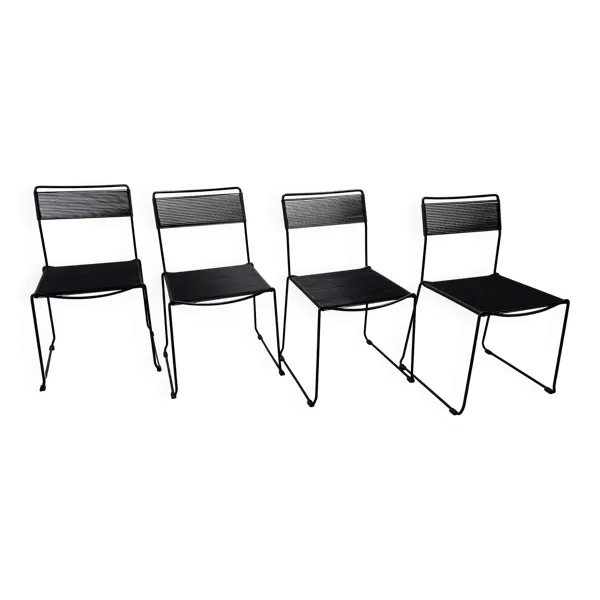 Lot de 4 chaises ''Spaghetti'' - Giandomenico Belotti pour Alias - Italie, 19