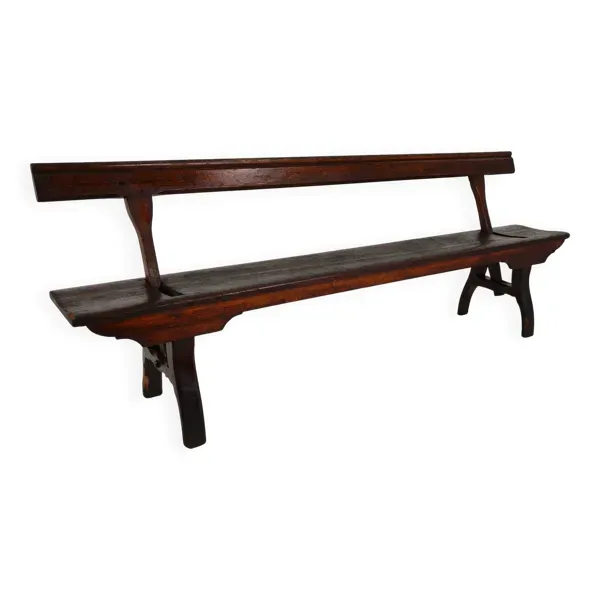 Banc de chemin de fer victorien en pin pitchpin – Halstead’s Makers, Todmorden