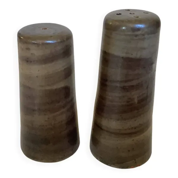 Sel et poivre céramique marron