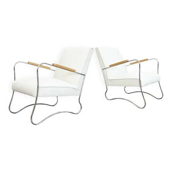 Fauteuils de style Bauhaus, années 1950, Pologne