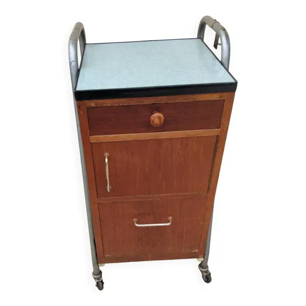 Desserte d'architecte sautereau vintage industriel design année 50