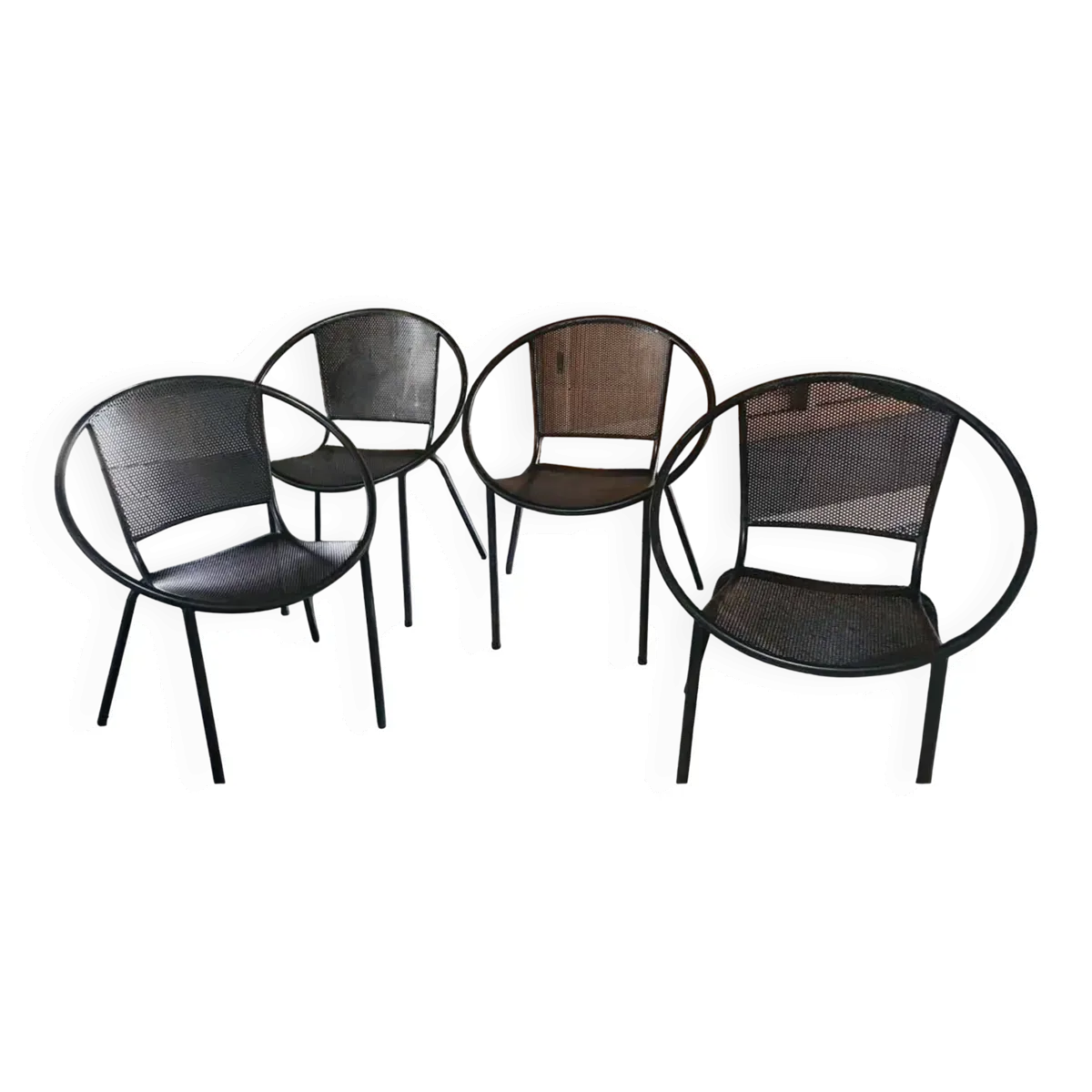 Lot de 4 fauteuil de type Mategot des années 40