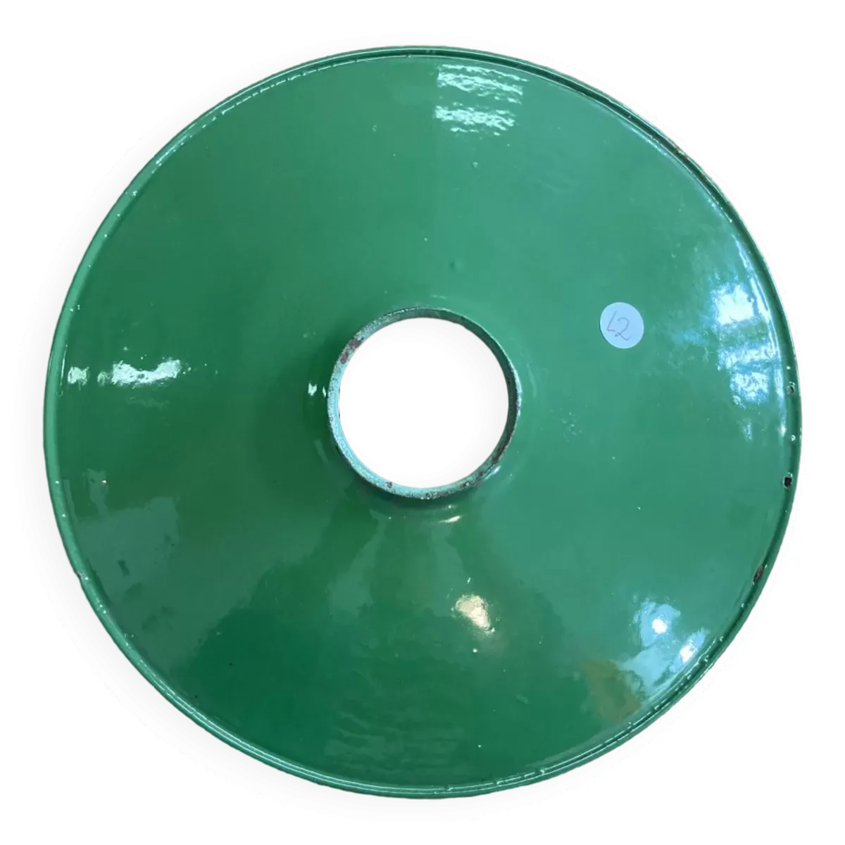 Suspension en tôle émaillée verte