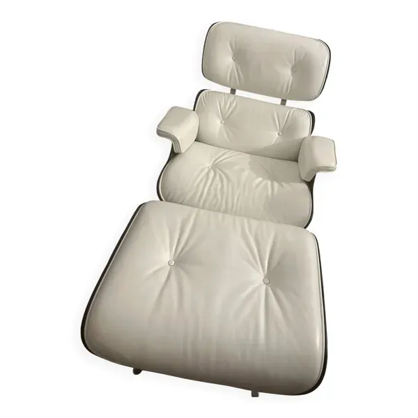 vitra eames lounge chair white and black