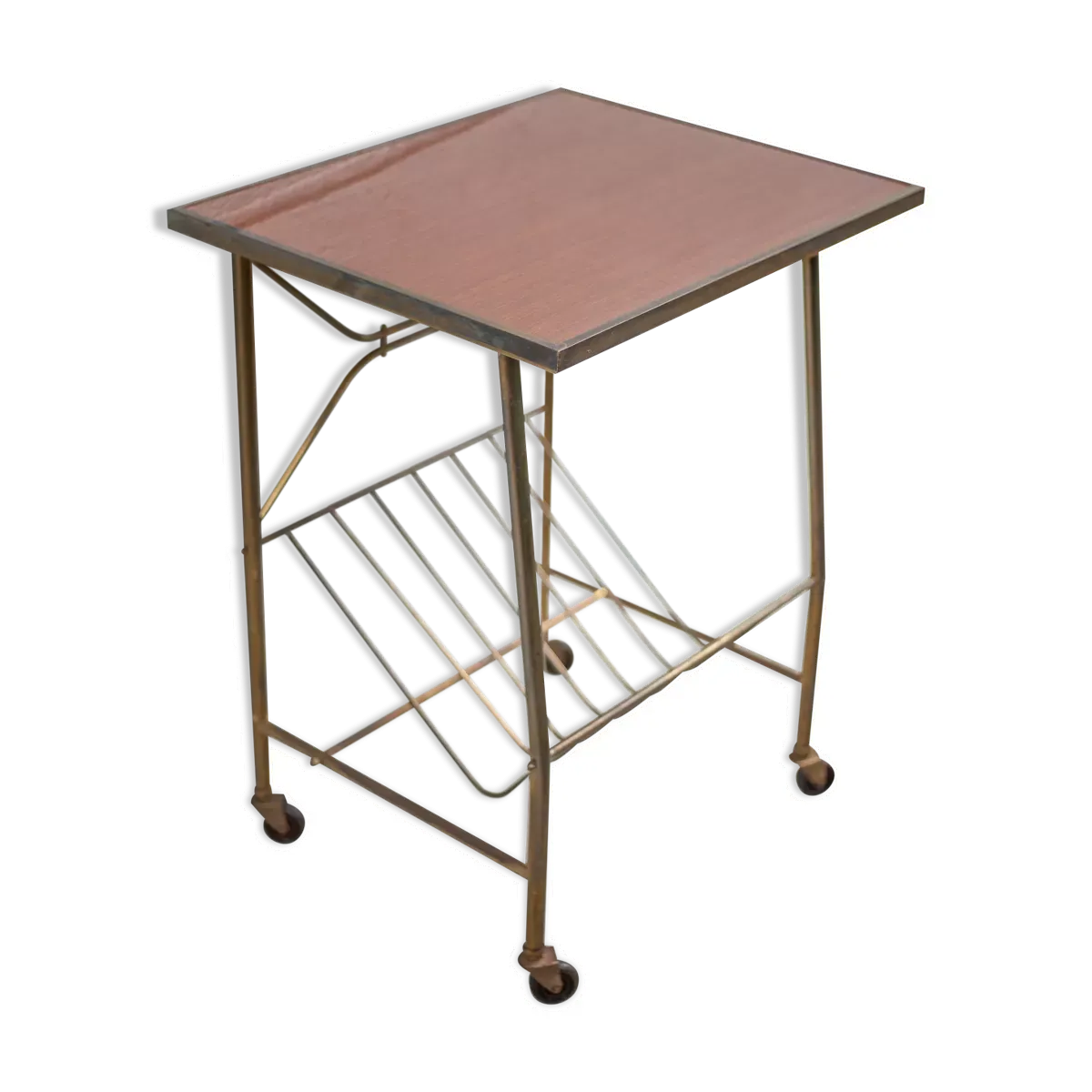 Desserte vintage, desserte à roulettes