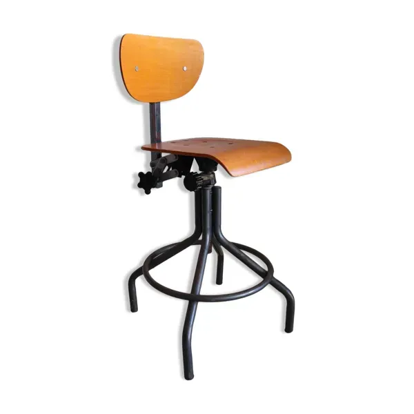 Chaise d’atelier architecte industrielle réglable – années 60