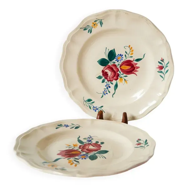 Paire de compotiers Digoin Sarreguemines modèle ''Yann'', 1940