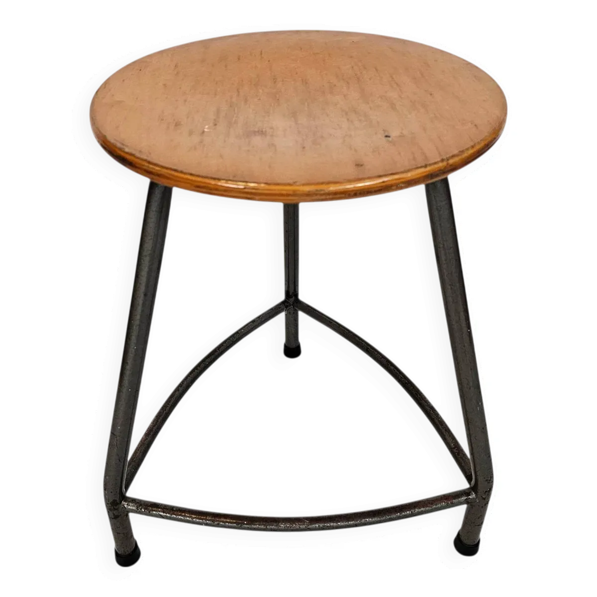 Ahrend De Cirkel - Industriel - Tabouret - Bois - Métal - Années 60