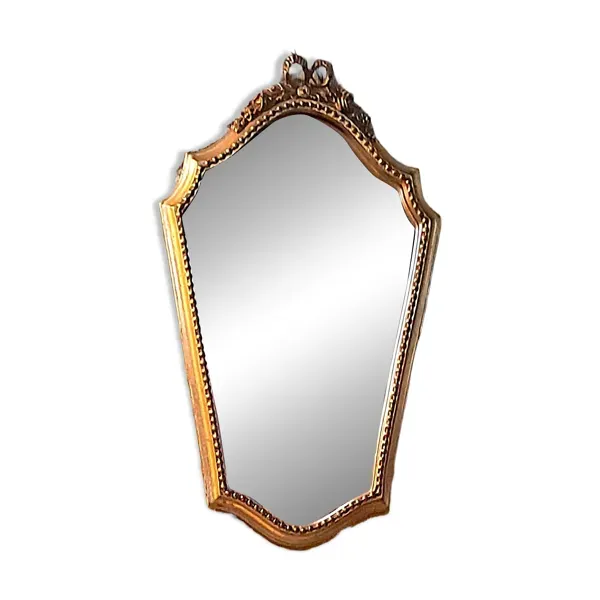 Miroir Doré XX France Décoration vintage Cadre bois dorure classique