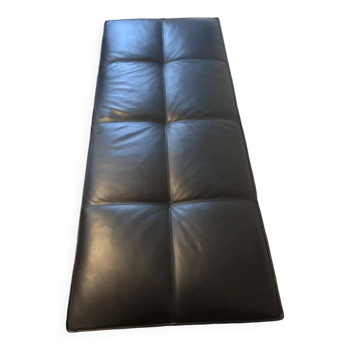Banquette en cuir noir