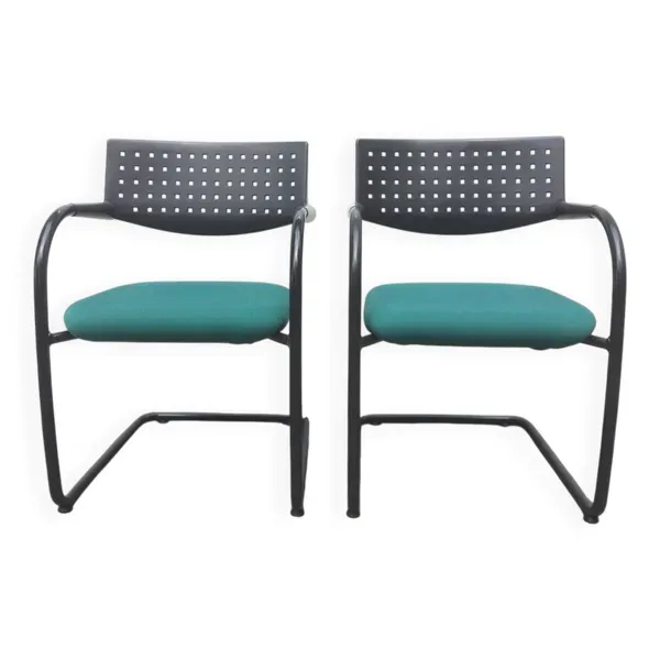 Paire de chaises Visavis Antonio Citterio pour Vitra. Vintage 90s