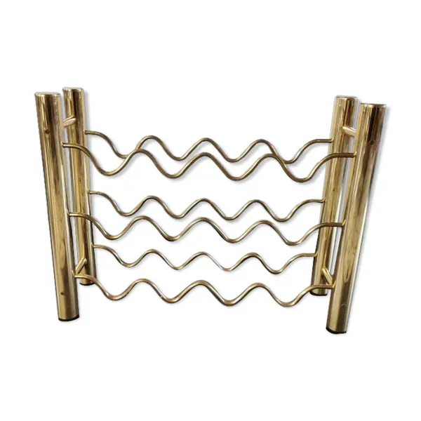 Casier à vin vintage en laiton, 1970