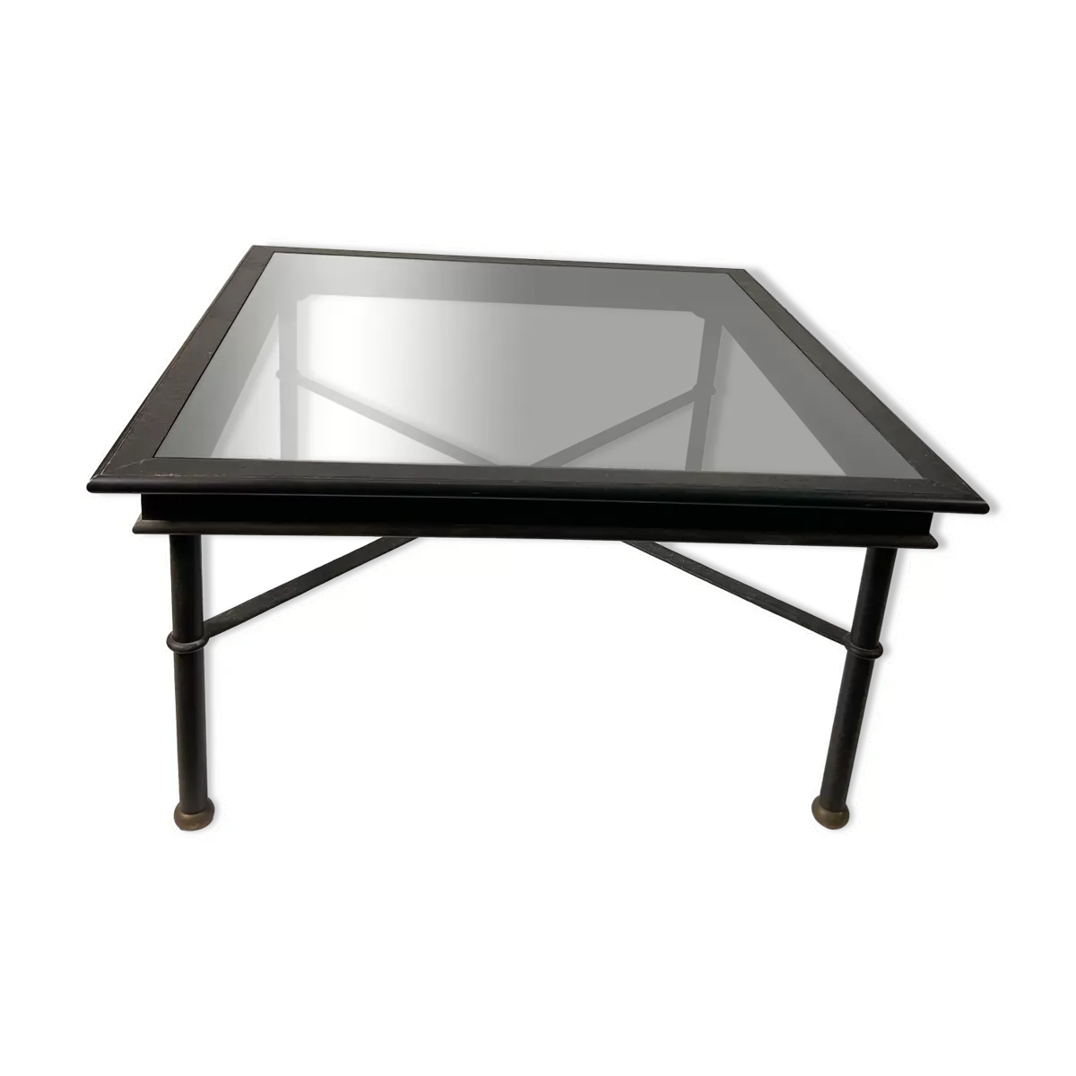 Table basse en verre style industriel