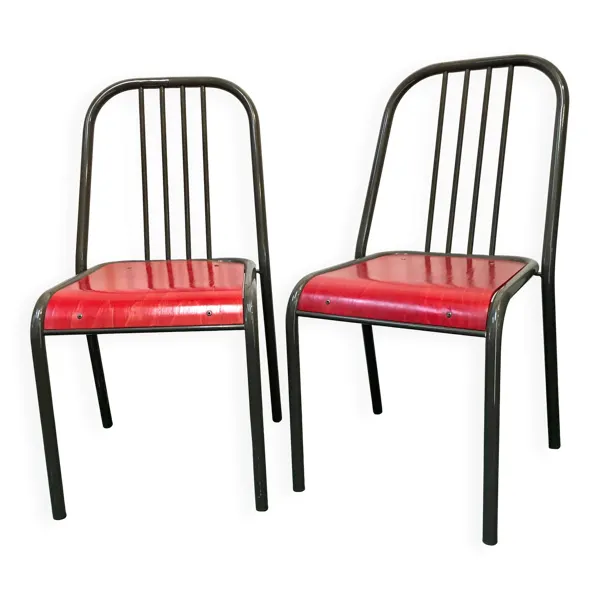 Paire chaises industrielles vintage