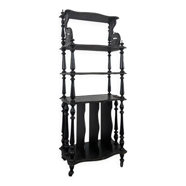Meuble à partition de musique Napoléon III en bois noirci