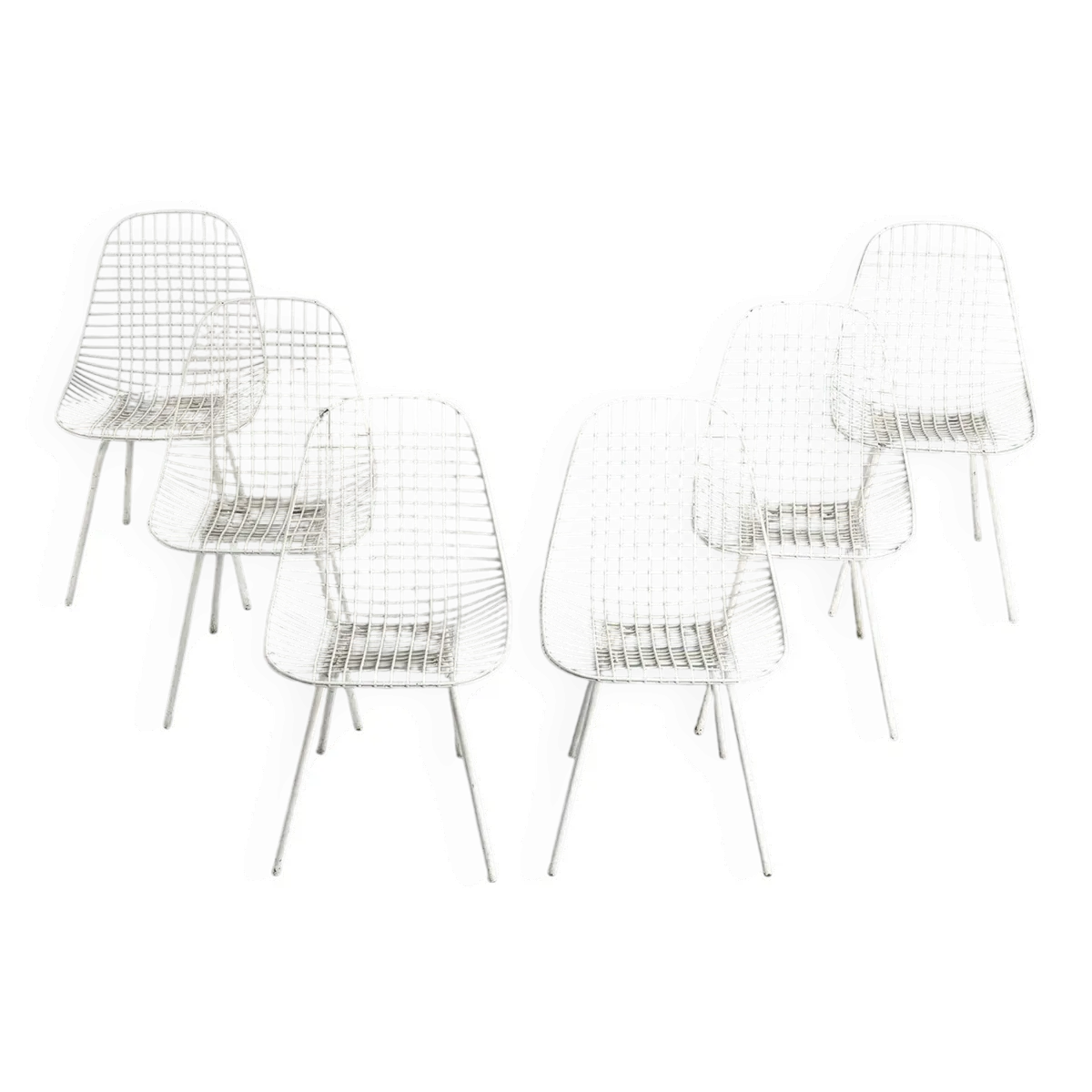 Lot de 6 chaises ''Bikini'' de Charles & Ray Eames pour Herman Miller, 1951