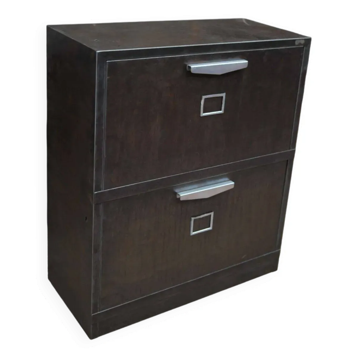 Meuble bas industriel 2 tiroirs 1950s