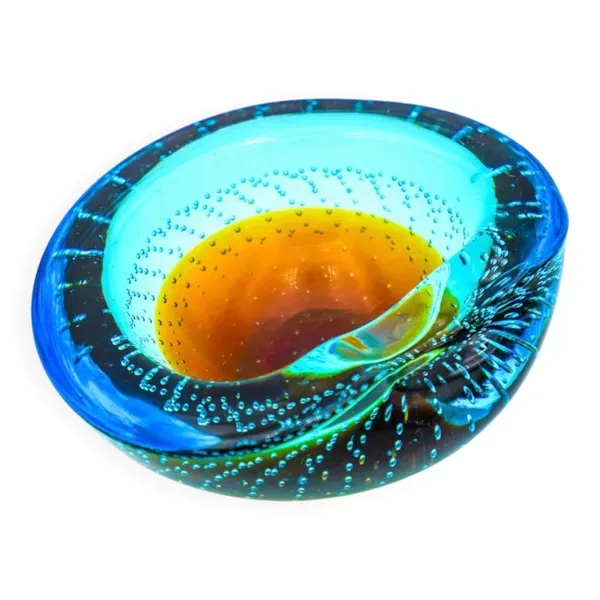 Coupe vide-poche Murano ''Sommerso Bullicante'' – Galliano Ferro