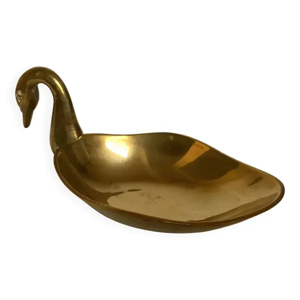 Vide poche baguier cygne zoomorphe en laiton
