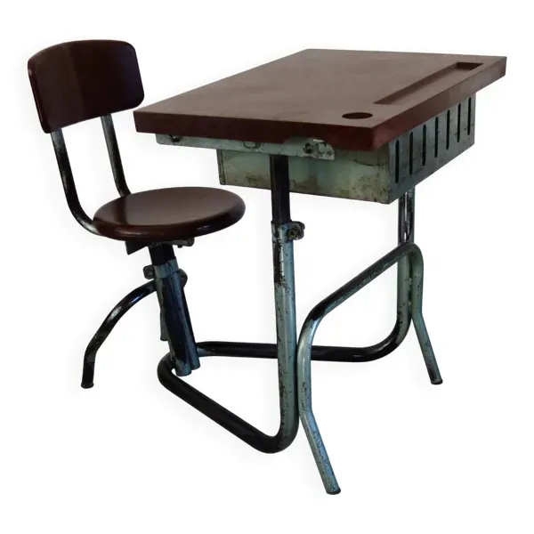 Ancien bureau écolier évolutif années 30