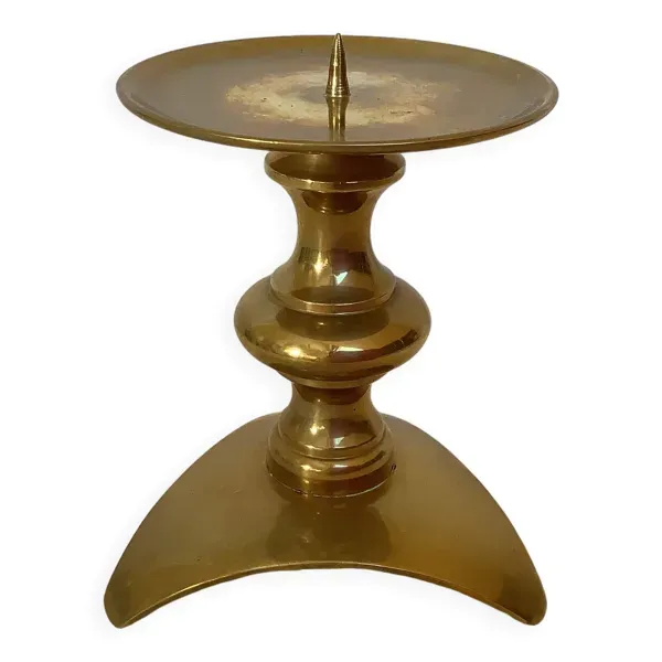 Bougeoir tripode en laiton