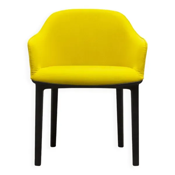 Fauteuil VITRA Softshell en tissu Jaune