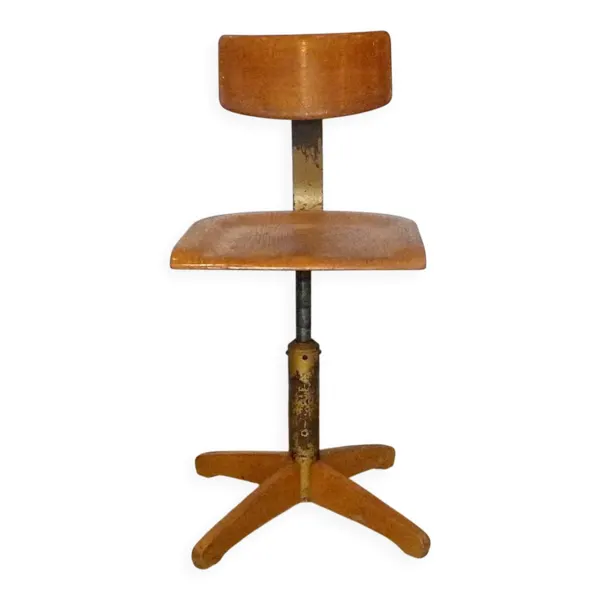 Chaise de bureau pivotante industrielle modèle 350 par Ama Elastic, Allemagne de l'Ouest, années 1950.