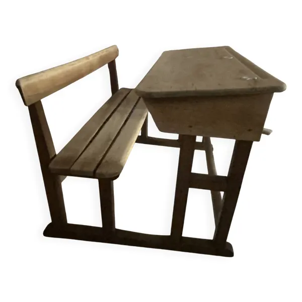 Bureau écolier double en bois