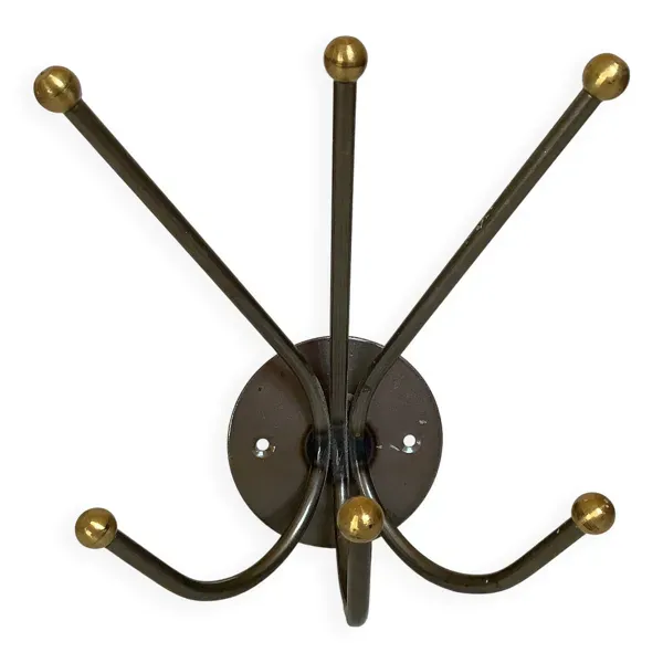 Petit porte manteau métal six patères