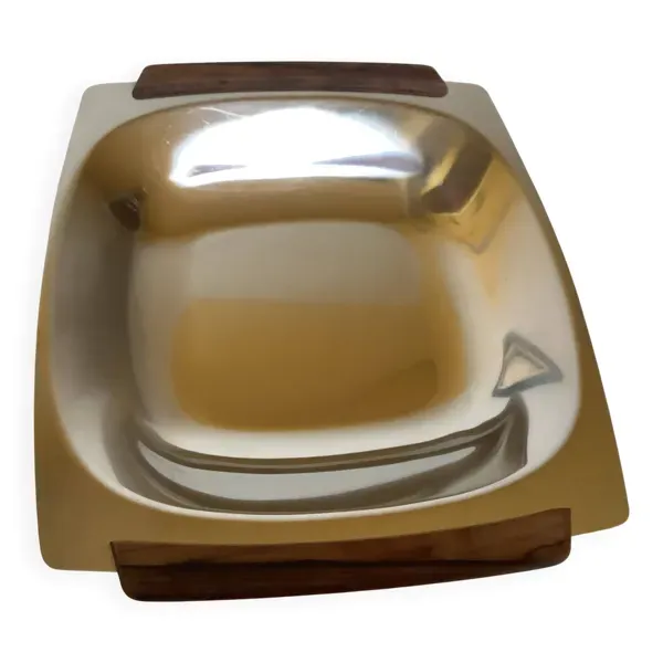 Plat carré métal et bois style scandinave