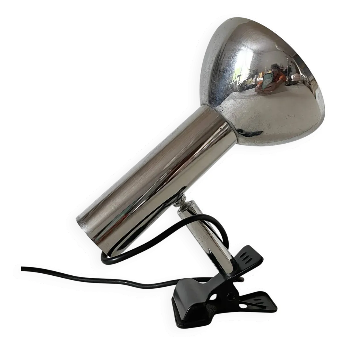 Spot à pince vintage chromé orientable