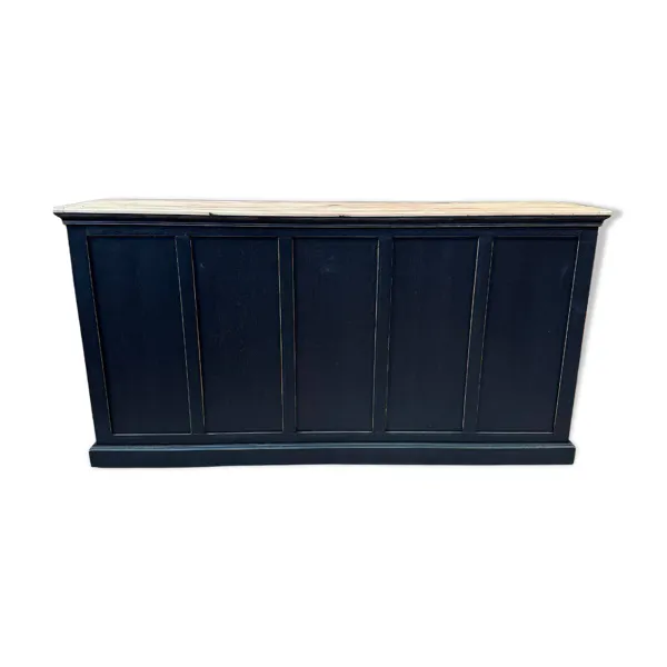 Ancien meuble de métier, comptoir, années 1950, rénové