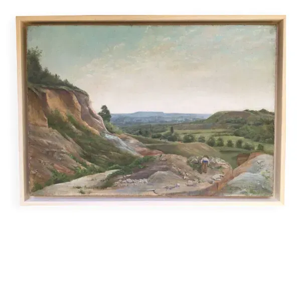 Le tailleur de pierres.huile sur toile d’henri lhérault 1860-1928