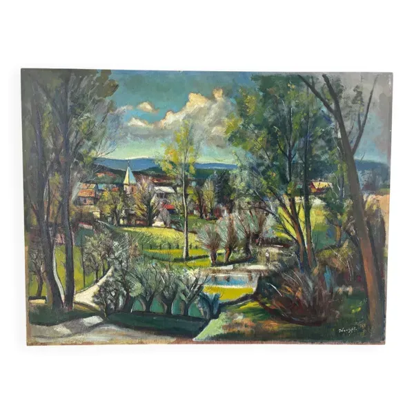 Paysage signé de 1946