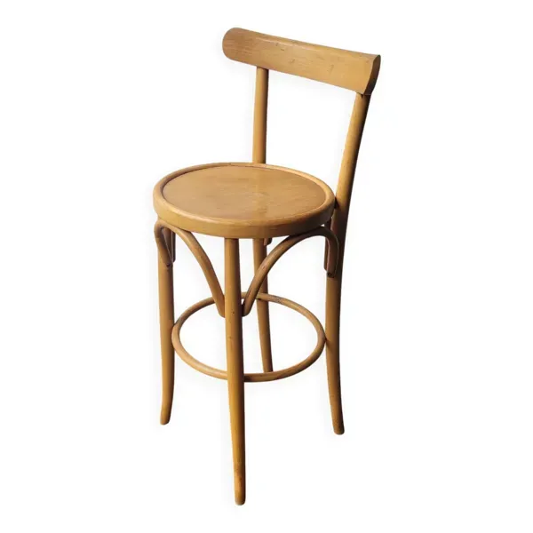 Tabouret de bar vintage en bois courbé