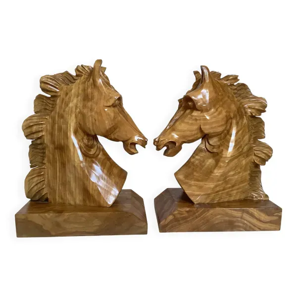Paire de serre livres chevaux