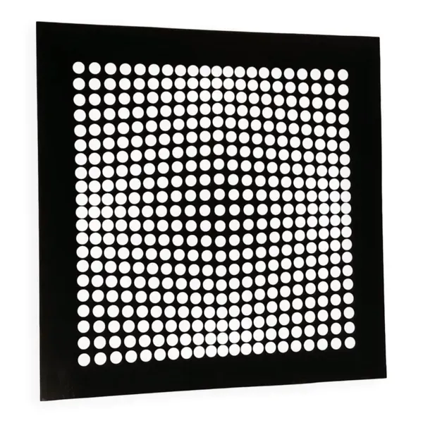 Sérigraphie Vasarely - ''Cinétique Profonde'' - Illusion 3D & Noir et Bl