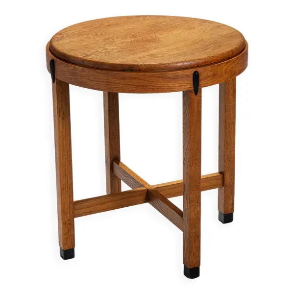 Table d'appoint ronde Art Déco École d'Amsterdam