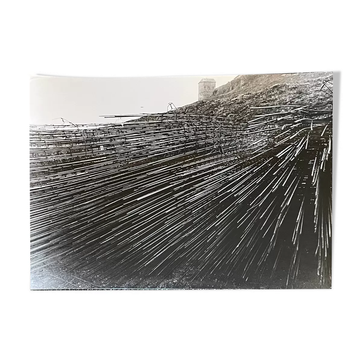 Photographie tirage argentique noir et blanc circa 1970 architecture