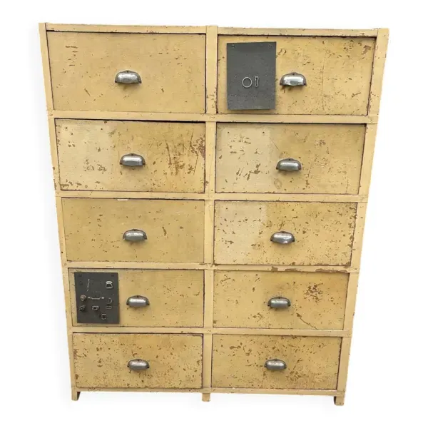 Meuble à tiroir meuble de métier ancien