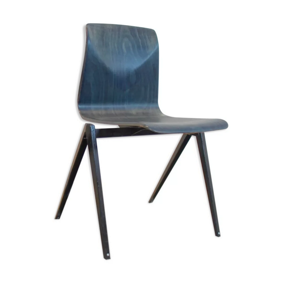 Chaise de salle à manger industrielle empilable bicolore Pagholz Galvanitas S22