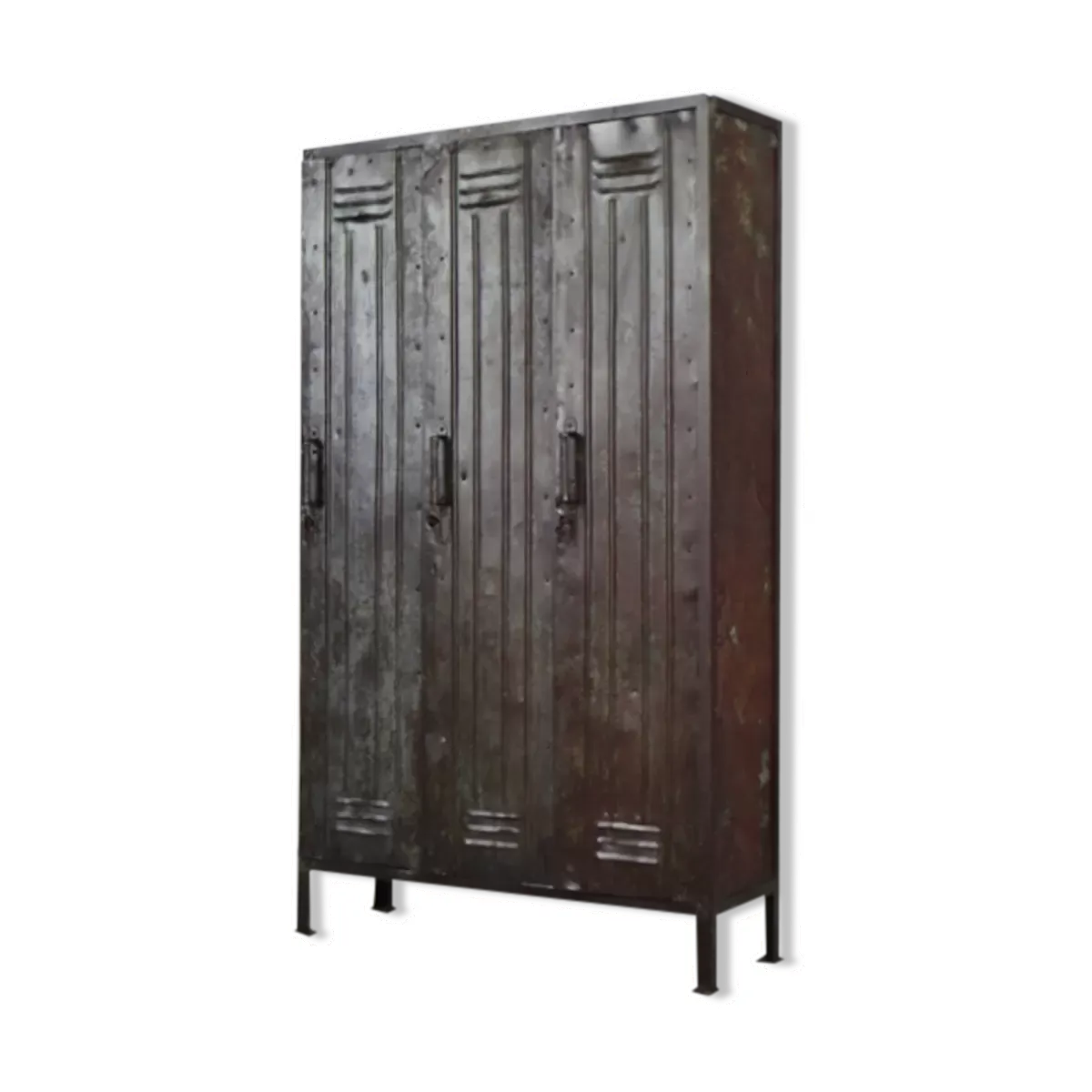 Armoire d'usine industrielle vintage en métal, années 1950