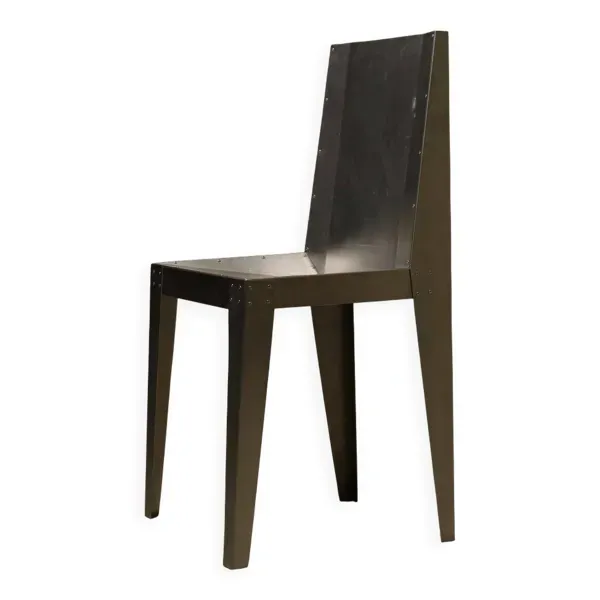 Chaise en aluminium de design prototype des années 1980